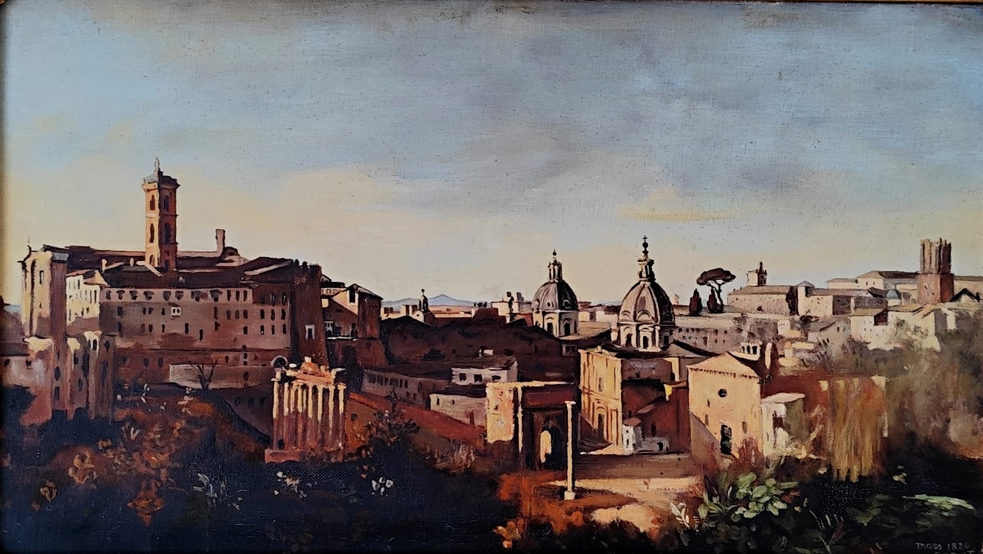 Jean-Baptiste Camille Corot - Il Foro visto dai Giardini di Palazzo Farnese